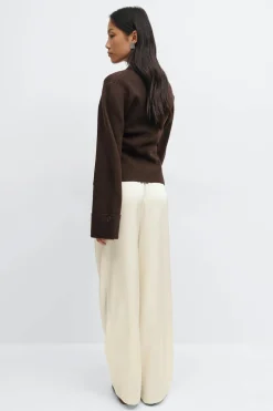 Gina Tricot Drawstring satin trousers Wit