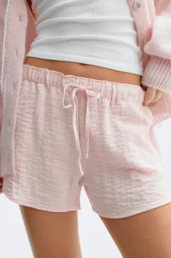 Gina Tricot Drawstring shorts Roze