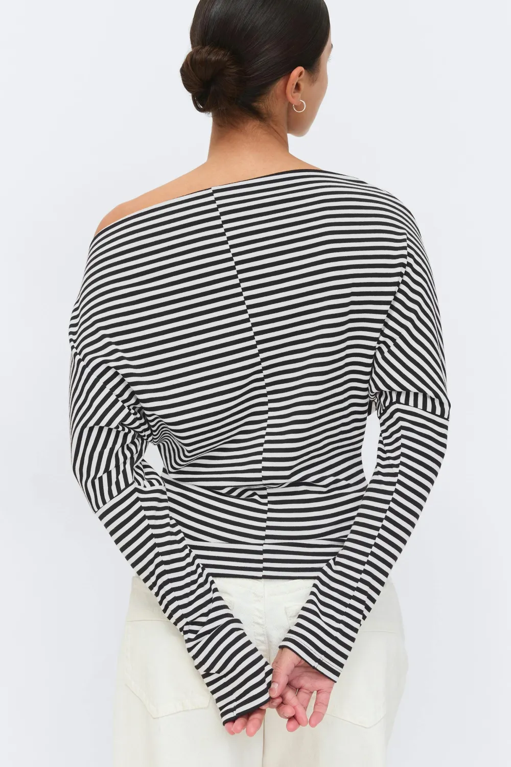 Online Gina Tricot Dropped shoulder top Wit