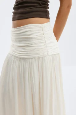 Gina Tricot Dropped waist skirt Wit