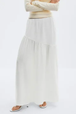 Online Gina Tricot Dropped waist skirt Wit