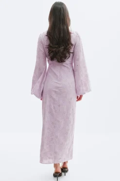 Outlet Gina Tricot Embroidery dress Paars