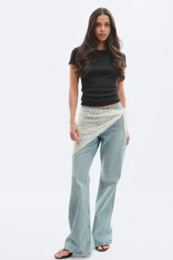 Gina Tricot Embroidery hip scarf Wit