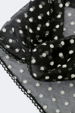 Gina Tricot Embroidery hip scarf Zwart