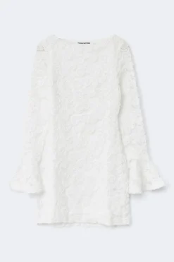 Discount Gina Tricot Embroidery mini dress Wit