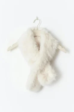 Outlet Gina Tricot Faux fur plush scarf Wit