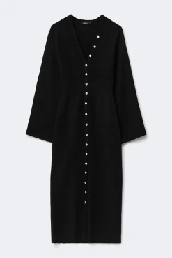 Sale Gina Tricot Fitted knitted dress Zwart