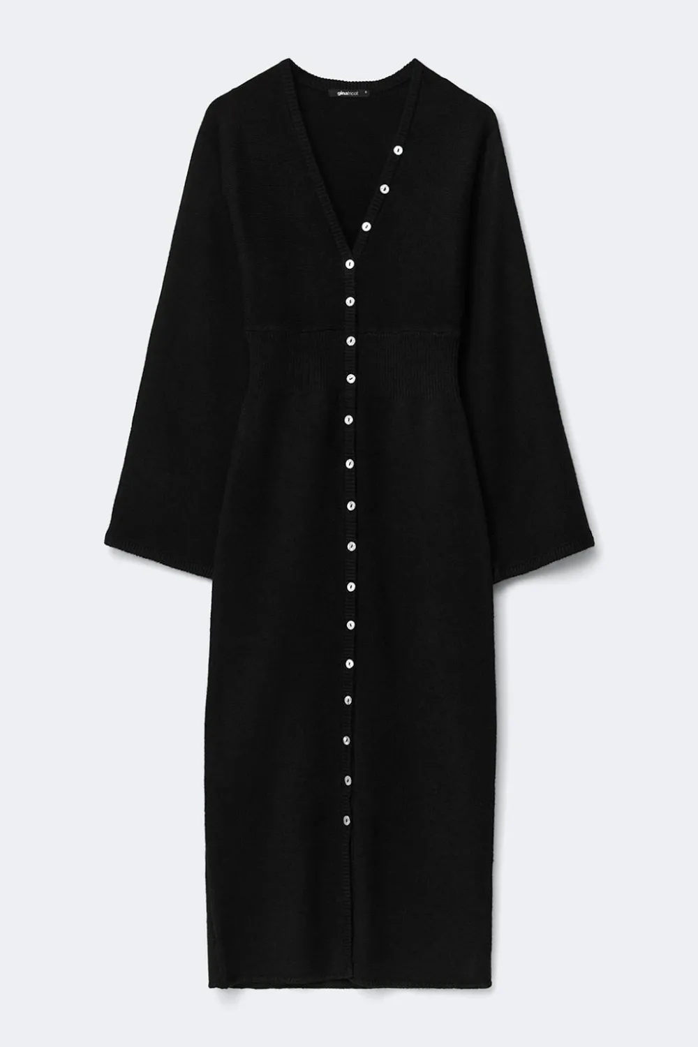 Sale Gina Tricot Fitted knitted dress Zwart