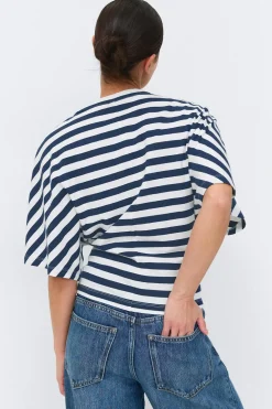 Discount Gina Tricot Fitted top Blauw