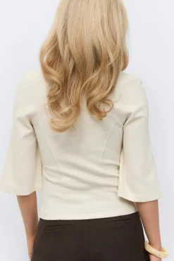 Online Gina Tricot Fitted top Wit