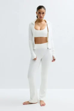 Hot Gina Tricot Flare yoga tights Wit