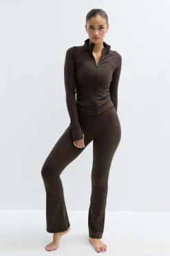 Gina Tricot Flare yoga tights Bruin