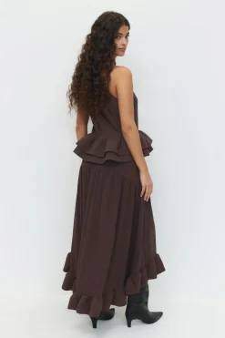 New Gina Tricot Flounce skirt Bruin