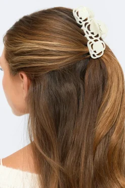 Sale Gina Tricot Flower hair clip Wit