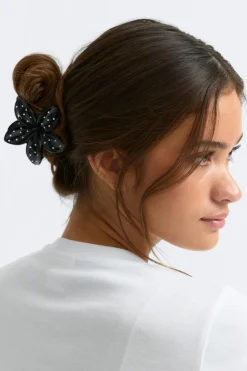 Clearance Gina Tricot Flower hair clip Zwart