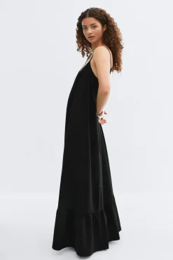Online Gina Tricot Flowy maxi dress Zwart
