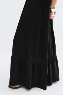 Online Gina Tricot Flowy maxi dress Zwart