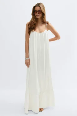 Hot Gina Tricot Flowy maxi dress Wit