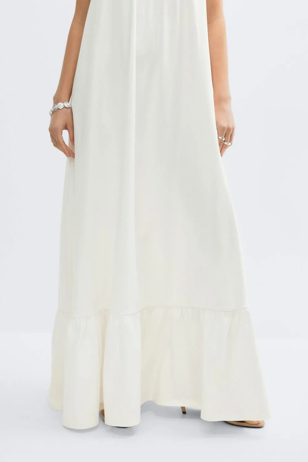 Hot Gina Tricot Flowy maxi dress Wit