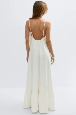 Hot Gina Tricot Flowy maxi dress Wit