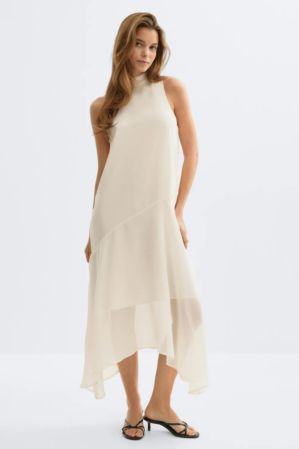 Hot Gina Tricot Flowy scarf dress Wit