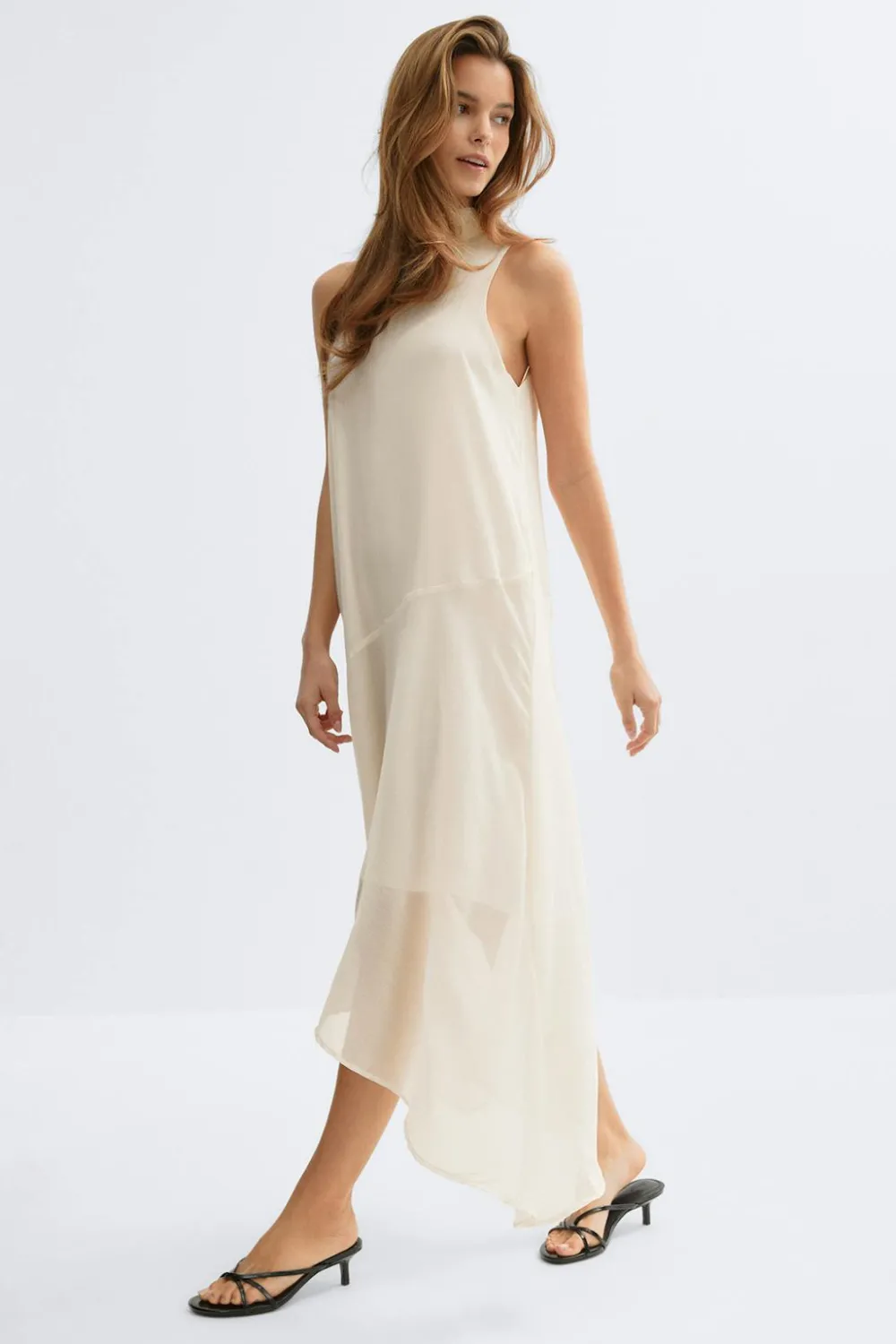 Hot Gina Tricot Flowy scarf dress Wit