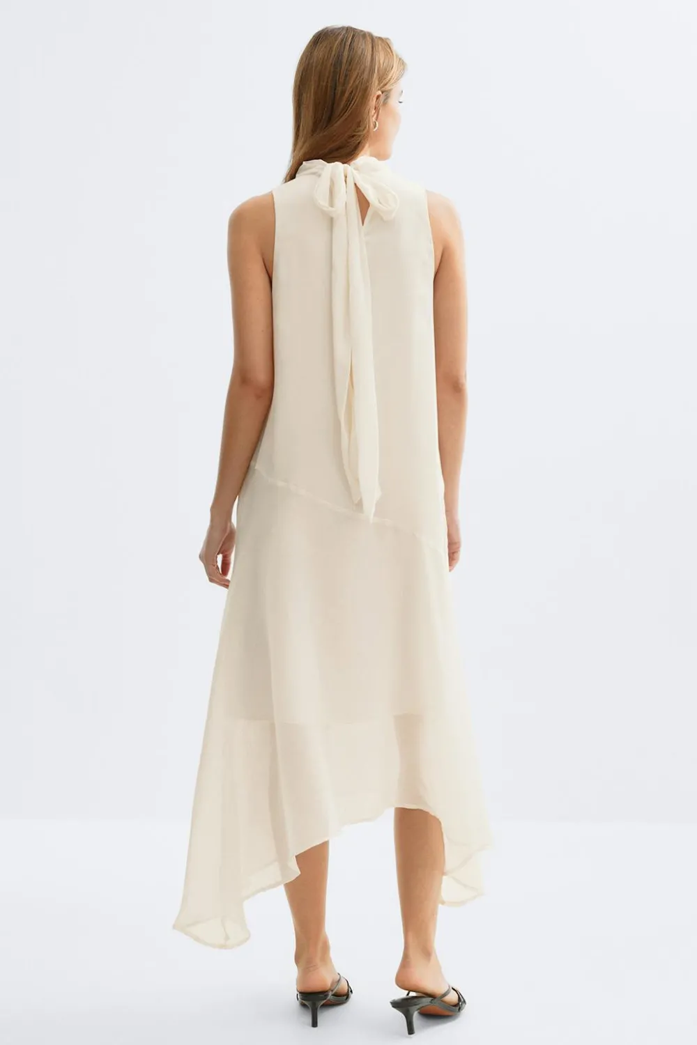 Hot Gina Tricot Flowy scarf dress Wit