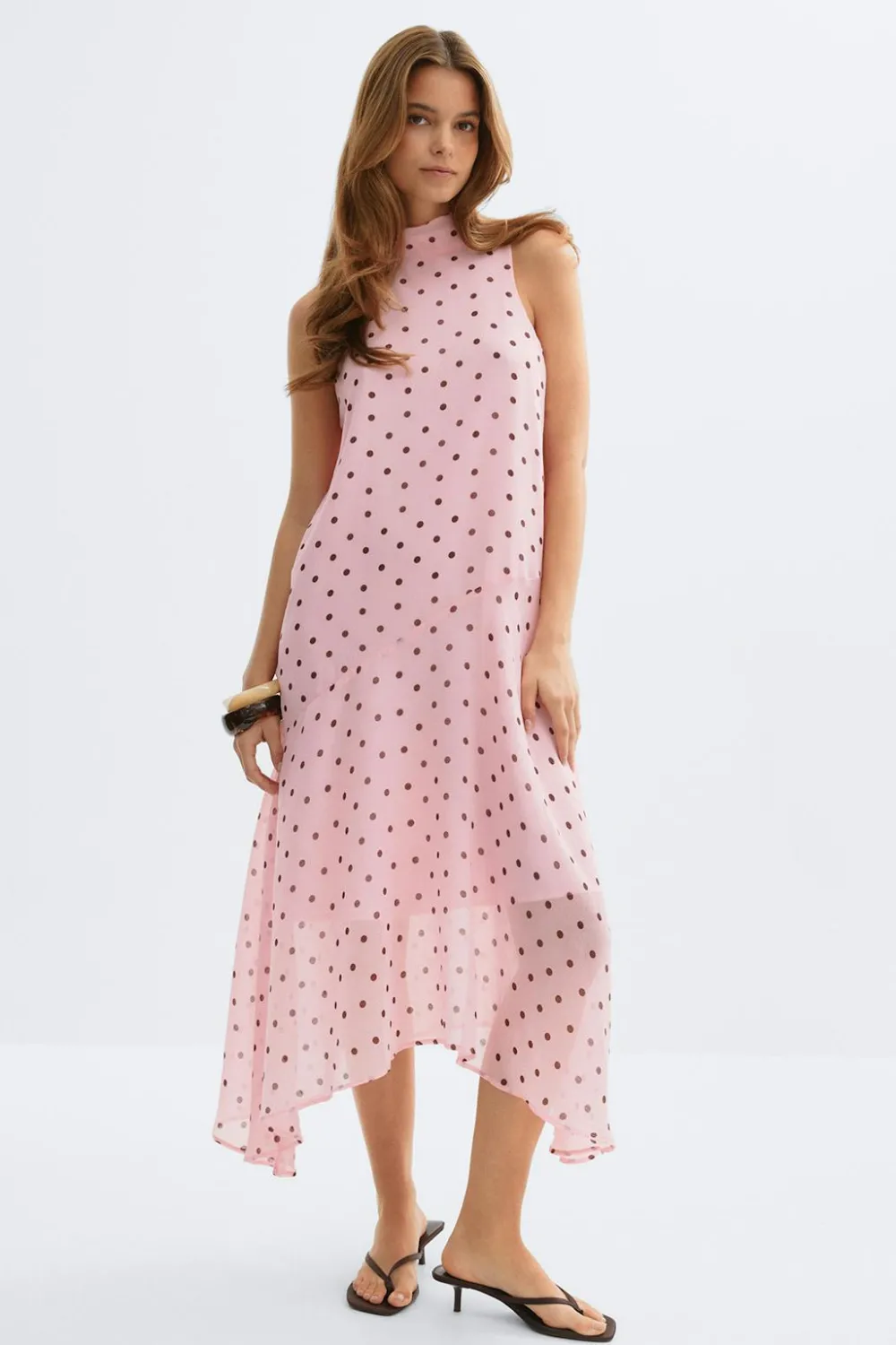 Outlet Gina Tricot Flowy scarf dress Roze