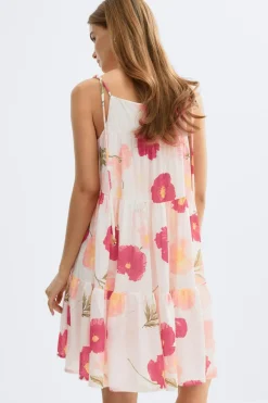 Discount Gina Tricot Flowy strap detail dress Wit