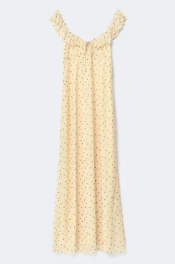 Best Gina Tricot Frill maxi dress Geel