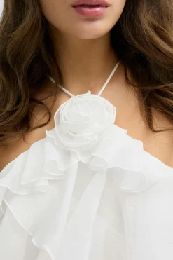 Sale Gina Tricot Frill mini dress Wit