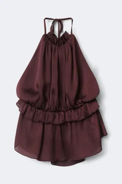 Online Gina Tricot Frill top Bruin