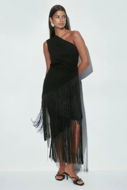 Discount Gina Tricot Fringe skirt Zwart