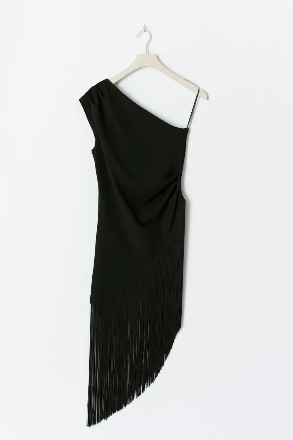 Hot Gina Tricot Fringe top Zwart