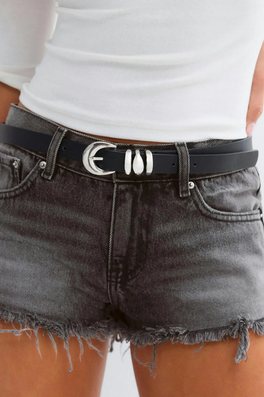 Best Gina Tricot Glow low denim shorts Zwart
