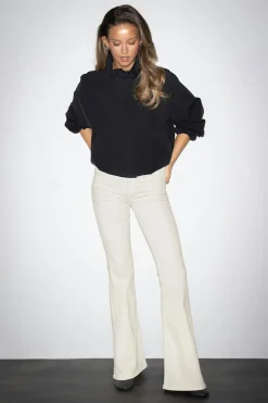 Hot Gina Tricot Glow low flare jeans Wit