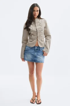 Discount Gina Tricot Glow low mini skirt Blauw