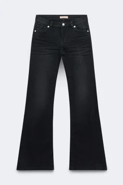 New Gina Tricot Glow rise flare tall jeans Zwart