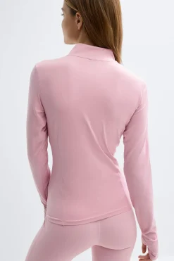Outlet Gina Tricot Half zip yoga top Roze
