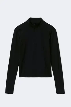Hot Gina Tricot Half zip yoga top Zwart