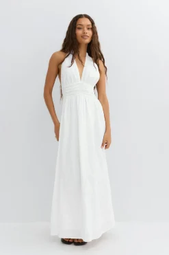 New Gina Tricot Halterneck dress Wit