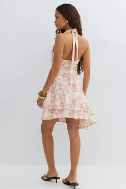 Hot Gina Tricot Halterneck mini dress Wit