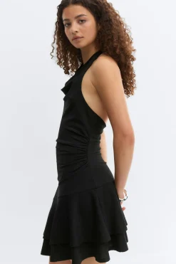 Online Gina Tricot Halterneck mini dress Zwart
