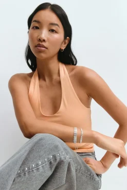 Gina Tricot Halterneck top Oranje