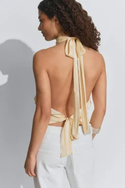 Gina Tricot Halterneck top Geel
