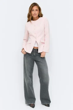 Hot Gina Tricot High neck shaped blazer Roze