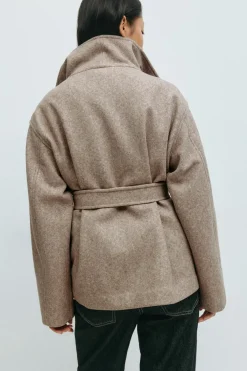 Best Gina Tricot High neck short jacket Beige