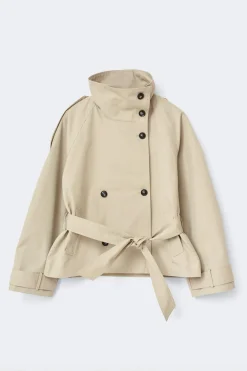 Discount Gina Tricot High neck trench jacket Beige