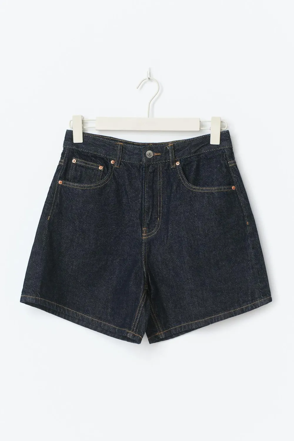 Online Gina Tricot High waist denim shorts Blauw