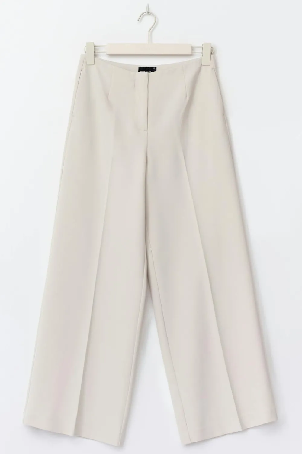 Gina Tricot High waist wide trousers Beige
